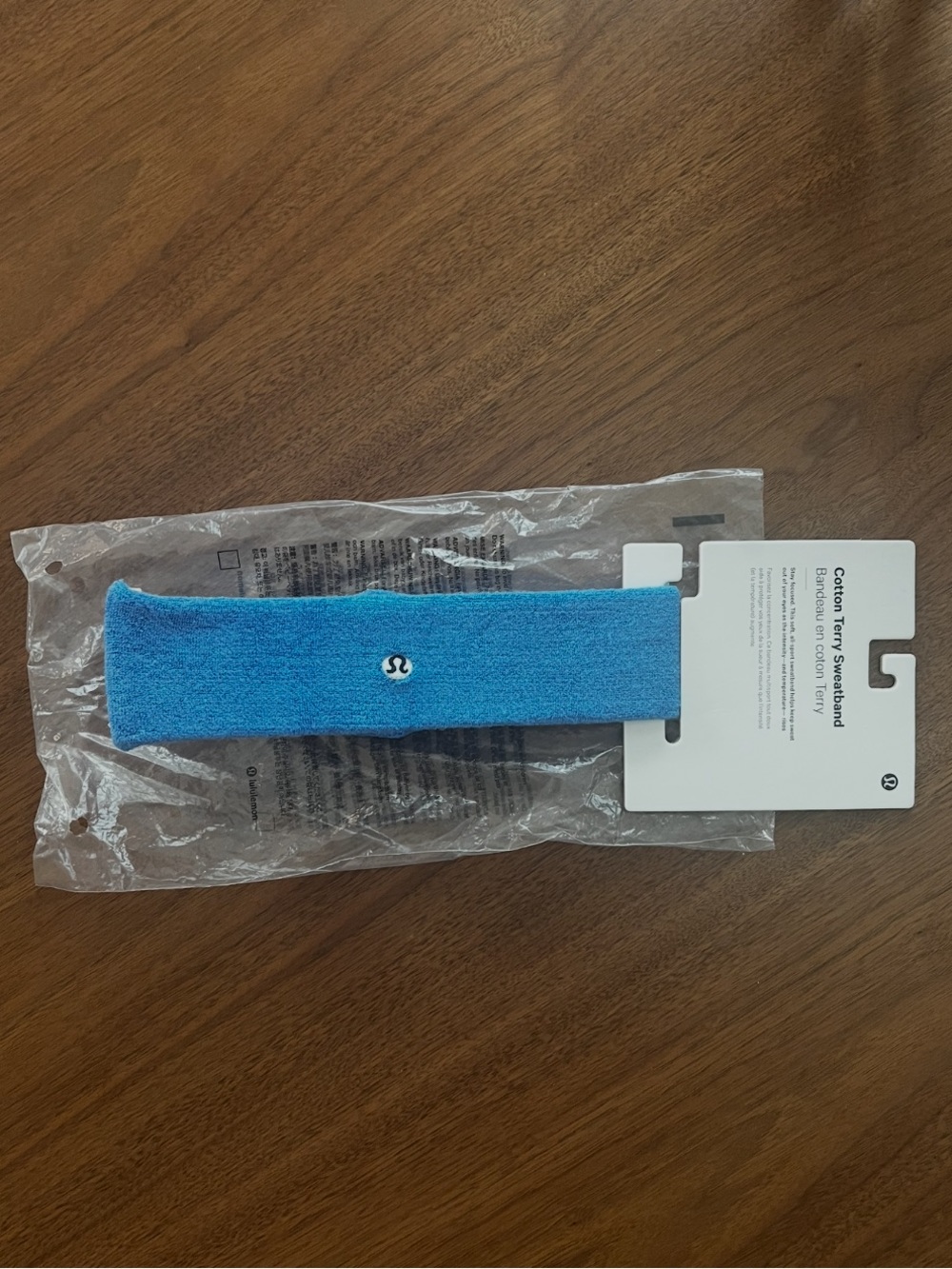 NWT Lululemon Cotton Terry Sweatband - Blue Nile